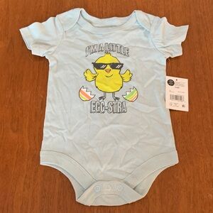 😊FREE😊 George Light Blue Bodysuit with Cool Yellow Chick size 3-6m